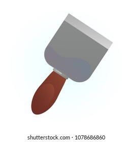 Metallic spatula vector illustration