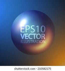 Metallic sphere. Vector illustration