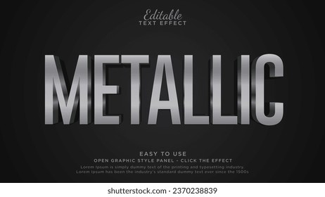 Metallic stainless editable text effect
