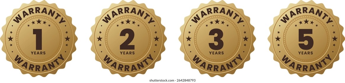 Metallic Star Edge Warranty Labels for Packaging and Tech Product Marketing