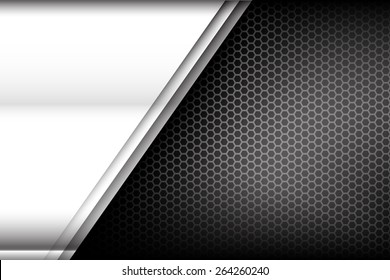 Acier métallique et élément de nid d'abeille arrière-plan texture vectorielle