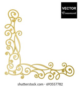 Metallic stereoscopic antique frame, ornament,vector data
