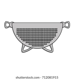 metallic strainer isolated icon