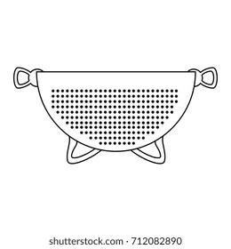 metallic strainer isolated icon