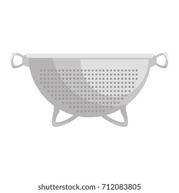 metallic strainer isolated icon