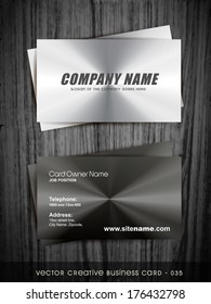 Metallic Style Business Card Design