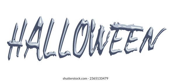 Metallic style Halloween text material