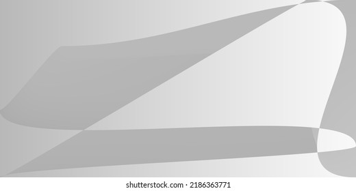 Monochromatisches Fluid-Trendy-Hintergrund der Metallic-Technologie. Minimale Schichten Futuristische Silver Gradient Mesh. Moderne Dynamische Gray Smooth Illustration. Digitale Alluminium Gray Form Modernes Design.