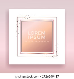 
Metallic texture rose gold frame collection  