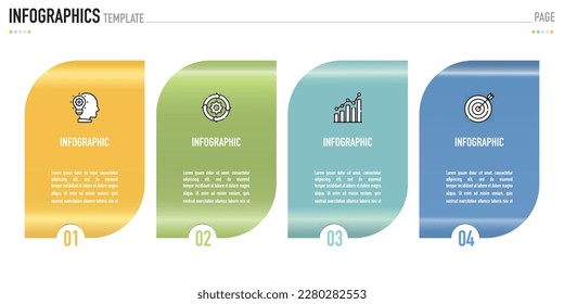 Texturas metálicas, plantilla o elemento de infografía de color metálico con 4 pasos, proceso, opción, forma de hoja de color, gota de agua, rectángulo de borde redondeado, iconos, diapositiva para la venta, estilo sencillo y moderno mínimo 