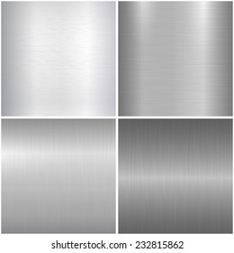 Metallic textures. Vector backgrounds eps 10