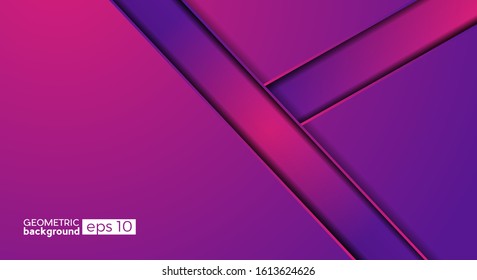 Metallic vector background in purple and pink with obblique bands. Concept of movement and innovation