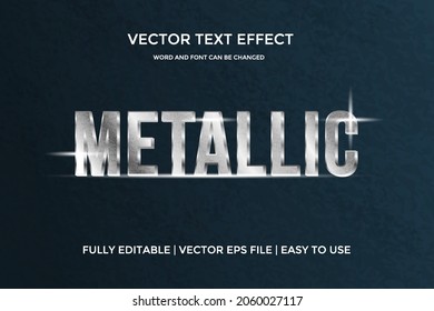 Metallic Vector Text Effect Editable