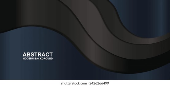 Metallic wave overlapping background. Abstract modern background. Vector illustration.