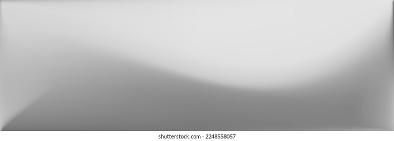 Malla de gradiente ondulado metálico. Malla de gradiente ondulado natural gris. Fondo de líneas horizontales de aluminio plateado. Fondo de diseño de agua en blanco. Ilustración De Superficie Gris Suave.