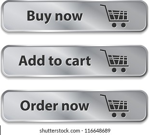 Metallic web elements for online shopping. Vector Illustration