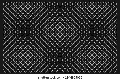 Metallic wire chain link on transparent background