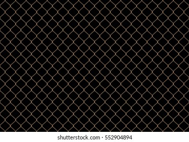 Metallic Wired Fence Seamless Pattern. Vector