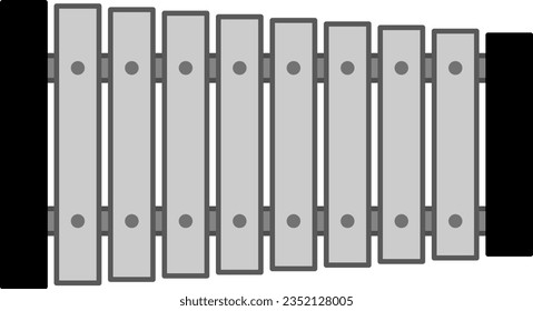 A Metallophone Isolated Vector Illustration