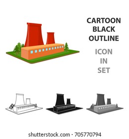 Metallurgical plant. Factory and industry single icon in cartoon style isometric vector symbol stock illustration web.