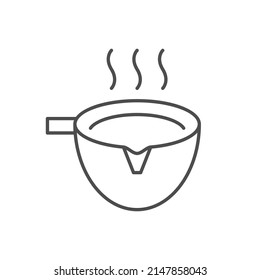 Metallurgical scoop line outline icon