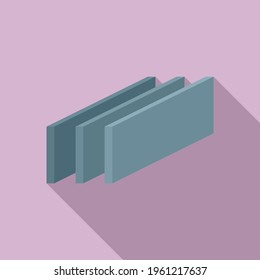 Metallurgy bars icon. Flat illustration of Metallurgy bars vector icon for web design