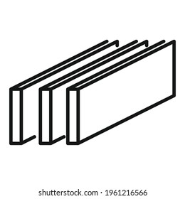Metallurgy bars icon. Outline Metallurgy bars vector icon for web design isolated on white background