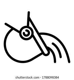 Metallurgy cauldron icon. Outline metallurgy cauldron vector icon for web design isolated on white background