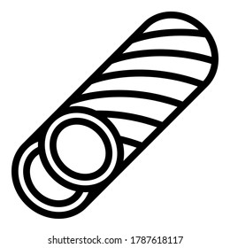 Metallurgy empty pipe icon. Outline metallurgy empty pipe vector icon for web design isolated on white background