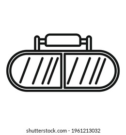 Icono de gafas de metalurgia. Esquema Icono vectorial de gafas de metalurgia para el diseño web aislado en fondo blanco