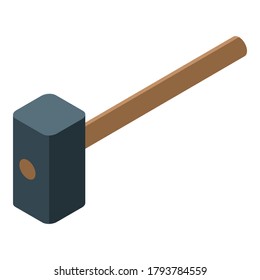 Metallurgy hammer icon. Isometric of metallurgy hammer vector icon for web design isolated on white background