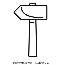 Metallurgy hammer icon. Outline Metallurgy hammer vector icon for web design isolated on white background