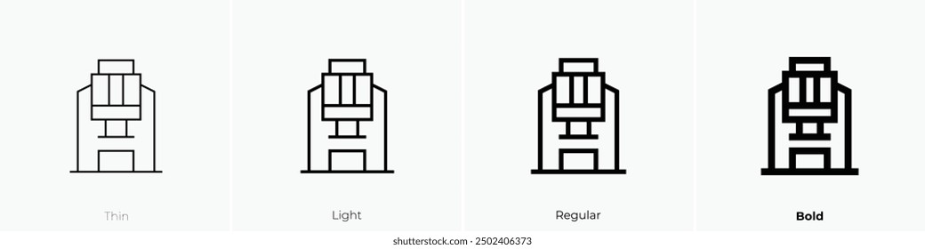 metallurgy icon. Thin, Light Regular And Bold style design isolated on white background