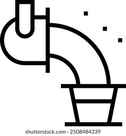 Metallurgie-Symbol. Dünnes lineares Design einzeln auf weißem Hintergrund