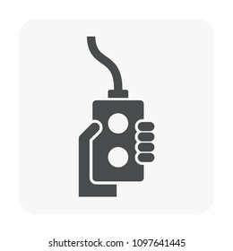 Metallurgy industry icon on white.