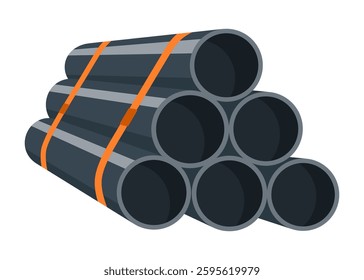 Metallurgy industry production. Steel industry banner symbol. Industrial casting metal. Cartoon flat vector illustration
