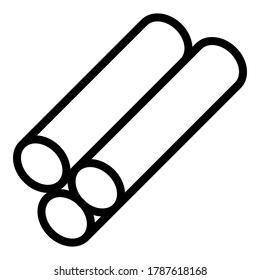 Metallurgy pipes icon. Outline metallurgy pipes vector icon for web design isolated on white background