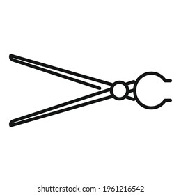 Metallurgy pliers icon. Outline Metallurgy pliers vector icon for web design isolated on white background