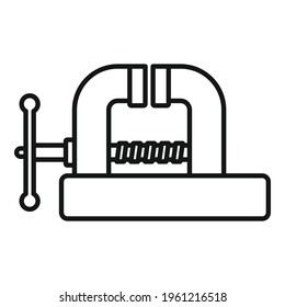 Metallurgy vice icon. Outline Metallurgy vice vector icon for web design isolated on white background