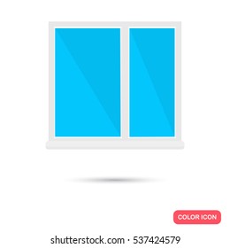Metal-plastic window color icon. Flat design for web and mobile