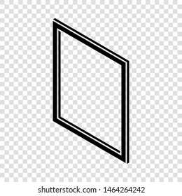 Metal-plastic window frame icon. Simple illustration of metal-plastic window frame vector icon for web