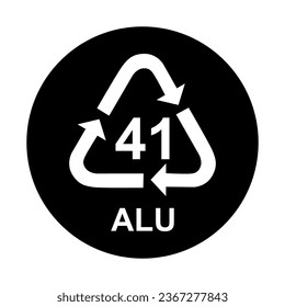 Metals symbol, ecology recycling sign isolated on white background. Package waste icon .