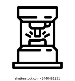 metalworking blacksmith metal line icon vector. metalworking blacksmith metal sign. isolated contour symbol black illustration