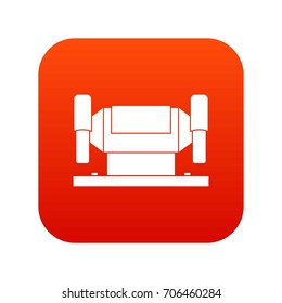 Metalworking machine icon digital red for any design isolated on white vector illustration