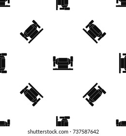 Metalworking machine pattern repeat seamless in black color for any design. Vector geometric illustration