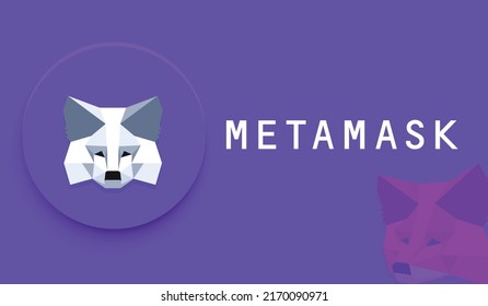 Metamask crypto currency exchange logo vector illustration background and banner template svg