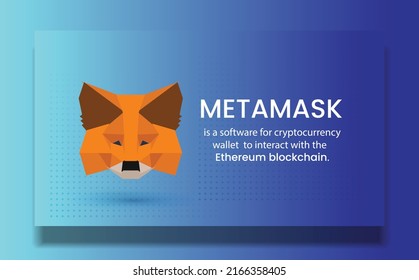 Metamask Icon Or Symbol On Horizontal Banner.