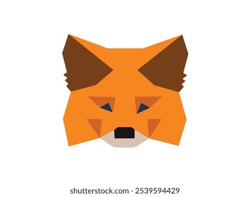 MetaMask logo sign on polygonal dark background. Crypto wallet for Defi, Web3 Dapps and NFTs,Ukraine, Odessa - October, 9 2021: Hand holding mobile with MetaMask app running at smartphone screen with 