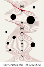 ,Metamodernism in Brutalist style , minimalist vector poster with bold geometric shapes and retro-futuristic vibes. Perfect for web backgrounds, posters, magazine covers, and hi-tech prints.