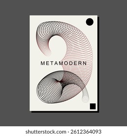 ,Metamodernism in Brutalist style , minimalist vector poster with bold geometric shapes and retro-futuristic vibes. Perfect for web backgrounds, posters, magazine covers, and hi-tech prints.